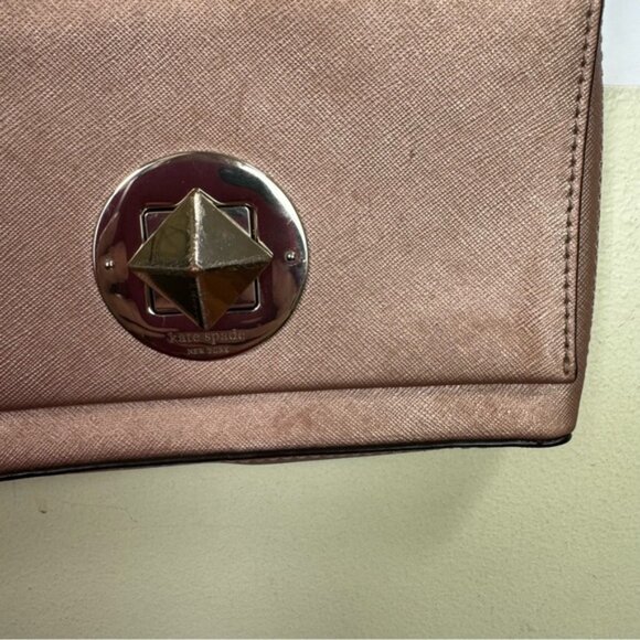 Kate Spade Newbury Lane Sally Crossbody Rose Gold Saffiano Leather Shoulder Bag - Picture 5 of 16